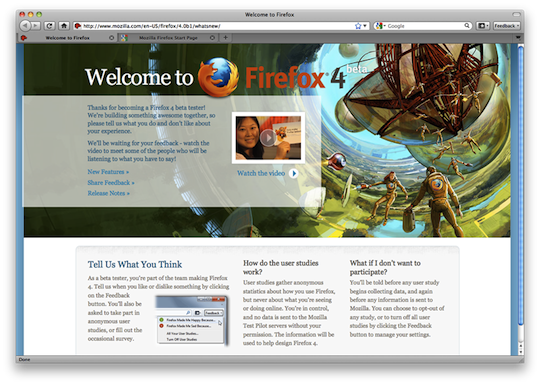 Firefox 4.0 Beta 1